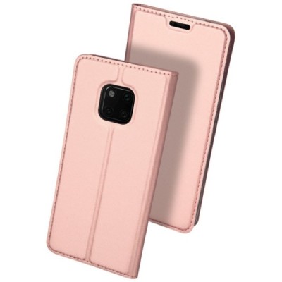 „Dux Ducis“ Skin serijos Huawei Mate 20 Pro rožinis odinis atverčiamas dėklas / Priedai.lt