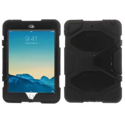 Apple iPad Mini 1 / 2 / 3 / 4 sustiprintos apsaugos dėklas - juodas - nugarėlė | Priedai.lt