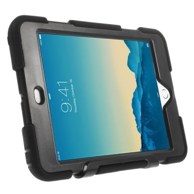 Apple iPad Mini 1 / 2 / 3 / 4 sustiprintos apsaugos dėklas - juodas - nugarėlė | Priedai.lt