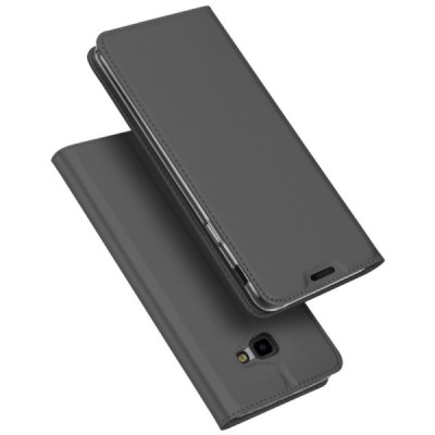 „Dux Ducis“ Skin serijos Samsung Galaxy J4+ juodas odinis atverčiamas dėklas / Priedai.lt