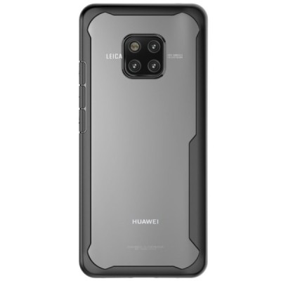 Huawei Mate 20 Pro cocose skaidrus juodos spalvos apvadais kieto silikono (TPU) dėklas / Priedai.lt