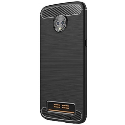 Motorola Moto Z3 Play (Moto Z3) „Carbon“ kieto silikono TPU juodas dėklas - nugarėlė / Priedai.lt