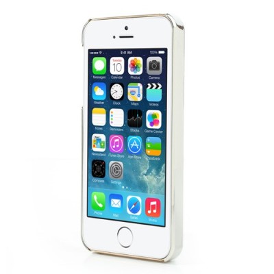 Juodas, vasariškas plastikinis Apple iPhone SE (5, 5s) dėklas išmargintas gėlėmis / Priedai.lt
