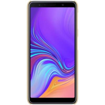 Samsung Galaxy A7 2018 Nillkin Frosted Shield auksinis plastikinis dėklas / Priedai.lt