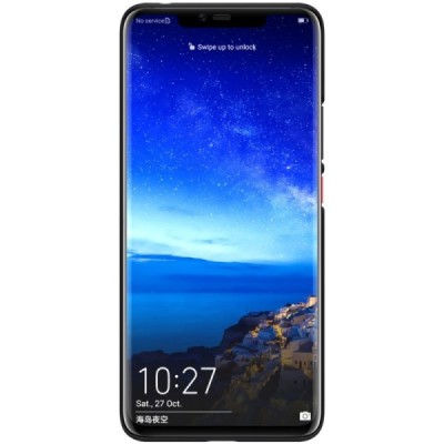 Huawei Mate 20 Pro Nillkin Frosted Shield juodas plastikinis dėklas / Priedai.lt