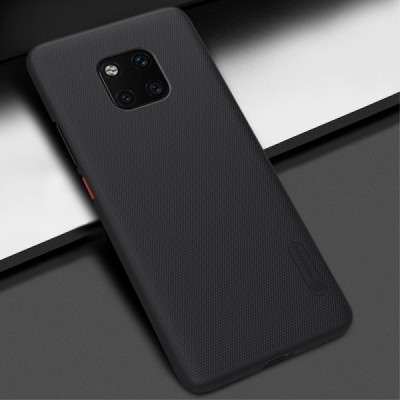 Huawei Mate 20 Pro Nillkin Frosted Shield juodas plastikinis dėklas / Priedai.lt