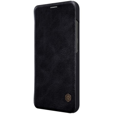 Prabangus „Nillkin“ Qin serijos juodas odinis atverčiamas Xiaomi Redmi 6 Pro (Mi A2 Lite) dėklas / Priedai.lt