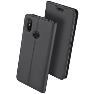 „Dux Ducis“ Skin serijos Xiaomi Redmi 6 Pro (Mi A2 Lite) juodas odinis atverčiamas dėklas / Priedai.lt
