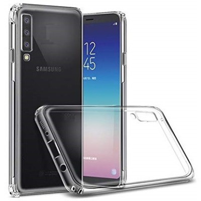 Samsung Galaxy A7 2018 kieto silikono TPU skaidrus dėklas - nugarėlė / Priedai.lt