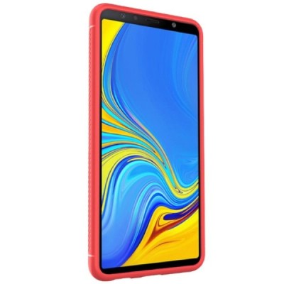 Samsung Galaxy A7 (2018) „Lenuo“ kieto silikono TPU raudonas dėklas - nugarėlė / Priedai.lt