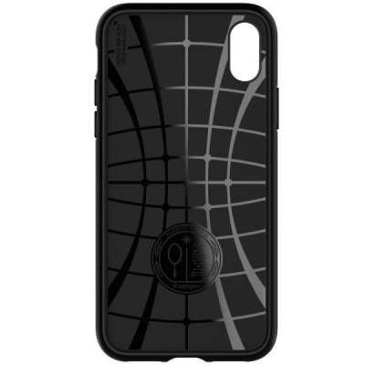 „Spigen“ Liquid Air Apple iPhone X (iPhone Xs) juodas kieto silikono dėklas / Priedai.lt
