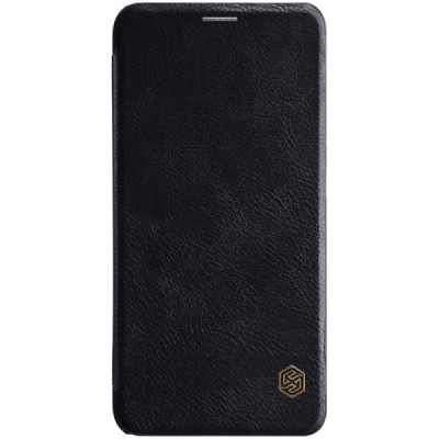 Prabangus „Nillkin“ Qin serijos juodas odinis atverčiamas Xiaomi Mi 8 dėklas / Priedai.lt
