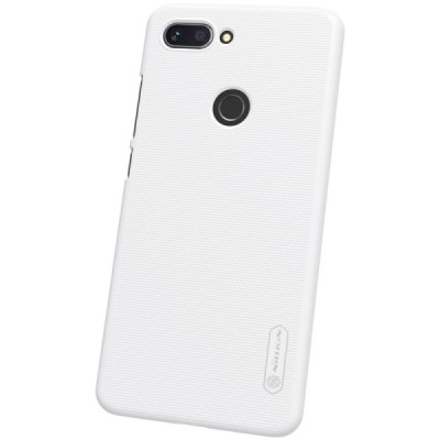 Xiaomi Mi 8 Lite Nillkin Frosted Shield baltas plastikinis dėklas / Priedai.lt