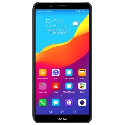 Huawei Honor 7C Nillkin Frosted Shield juodas plastikinis dėklas / Priedai.lt
