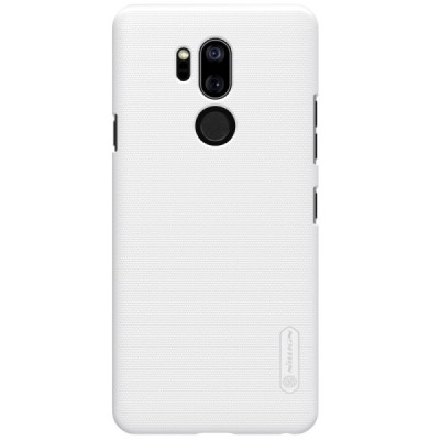 LG G7 ThinQ Nillkin Frosted Shield baltas plastikinis dėklas + apsauginė ekrano plėvelė / Priedai.lt