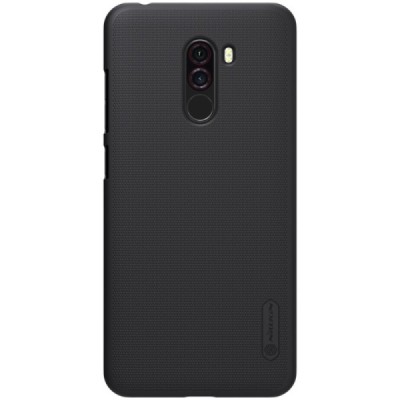 Xiaomi Pocophone F1 Nillkin Frosted Shield juodas plastikinis dėklas / Priedai.lt