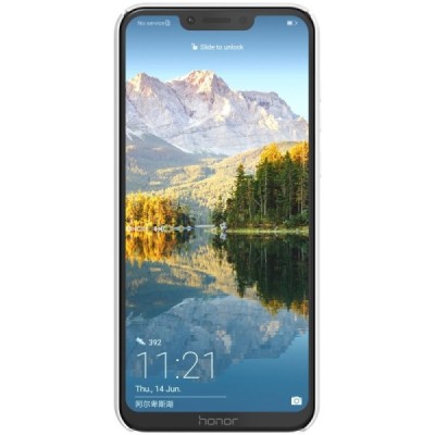 Huawei Honor Play Nillkin Frosted Shield baltas plastikinis dėklas + apsauginė ekrano plėvelė / Priedai.lt