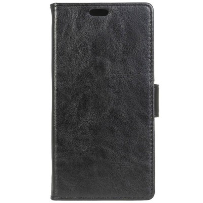 Huawei Honor 7C atverčiamas juodas odinis dėklas - piniginė / Priedai.lt