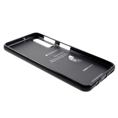 Samsung Galaxy A7 2018 (A750) Mercury juodas kieto silikono (TPU) dėklas / Priedai.lt