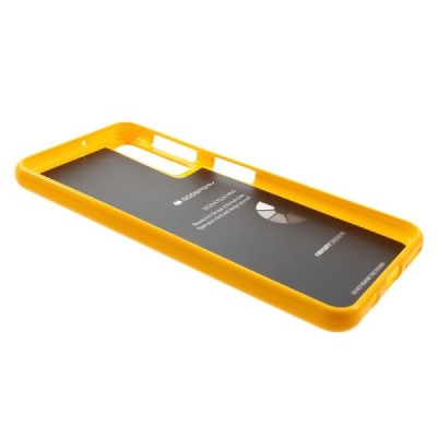 Samsung Galaxy A7 2018 (A750) Mercury geltonas kieto silikono (TPU) dėklas / Priedai.lt
