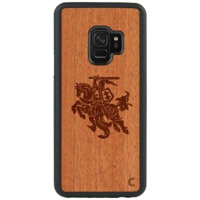 Samsung Galaxy S9+ (G965) „Crafted Cover“ Vytis natūralaus medžio dėklas (šviesus medis) / Priedai.lt