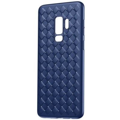 „Baseus“ Weaving Samsung Galaxy S9 (G960) mėlynas kieto silikono dėklas / Priedai.lt