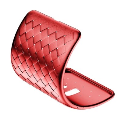 „Baseus“ Weaving Samsung Galaxy S9+ (G965) raudonas kieto silikono dėklas / Priedai.lt