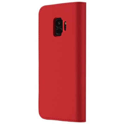 „Dux Ducis“ Wish serijos Samsung Galaxy S9 (G960) raudonas odinis atverčiamas dėklas / Priedai.lt