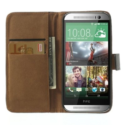 „Crazy Horse“ HTC One M8 juodas odinis atverčiamas dėklas / Priedai.lt