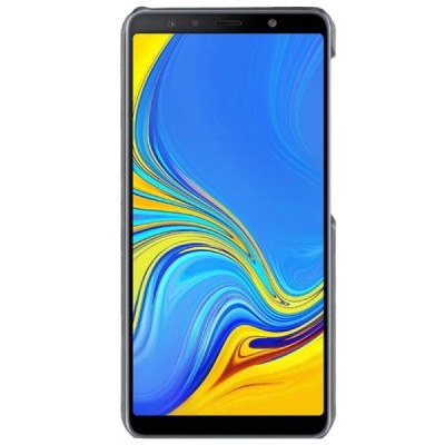 „Litchi“ Skin Leather Samsung Galaxy A7 2018 (A750) pilkas plastikinis dėklas - nugarėlė / Priedai.lt
