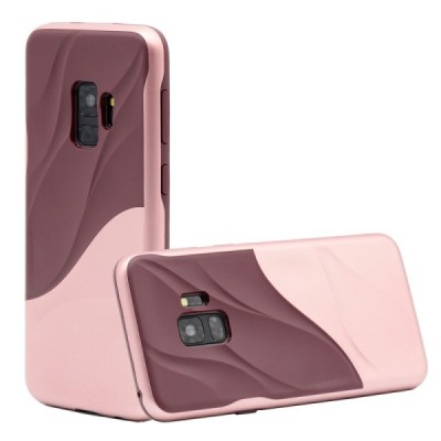 „3D“ Wave Pattern Samsung Galaxy S9 (G960) brodo kieto silikono (TPU) ir plastiko dėklas / Priedai.lt