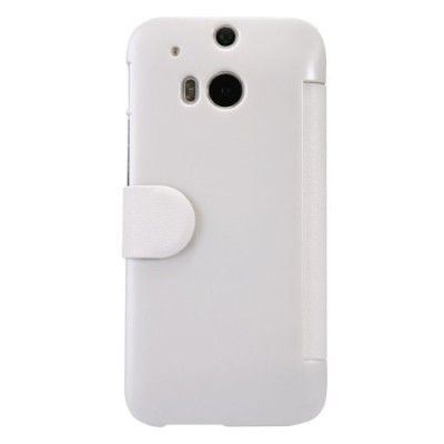 Nillkin Fresh HTC One M8 baltas odinis atverčiamas dėklas (View Case, S View) / Priedai.lt
