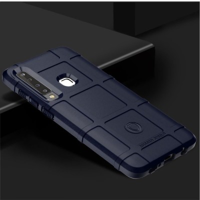 Samsung Galaxy A9 2018 (A9 Star Pro) „Square“ Grid kieto silikono TPU mėlynas dėklas - nugarėlė / Priedai.lt