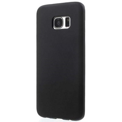 Samsung Galaxy S7 edge G935 kieto silikono TPU matinis juodas dėklas - nugarėlė / Priedai.lt