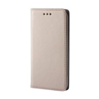 Huawei P9 „Shell“ solidus atverčiamas auksinis odinis dėklas - knygutė / Priedai.lt