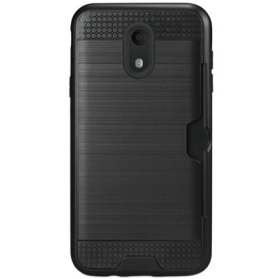 Sustiprintos apsaugos Samsung Galaxy J7 2017 (J730) juodas kieto silikono (TPU) ir plastiko dėklas / Priedai.lt