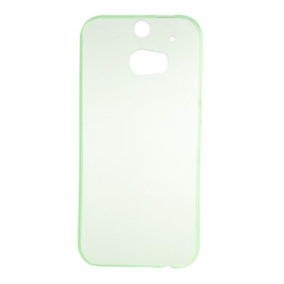 Ploniausias pasaulyje HTC One M8 žalias skaidrus plastikinis dėklas / Priedai.lt