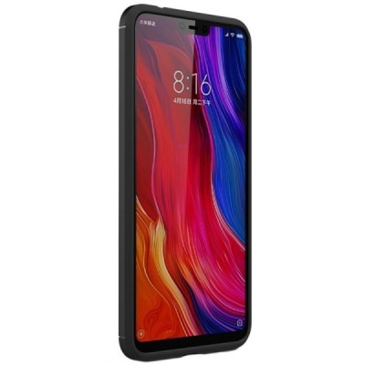 Xiaomi Redmi Note 6 Pro „Carbon“ kieto silikono TPU juodas dėklas - nugarėlė / Priedai.lt