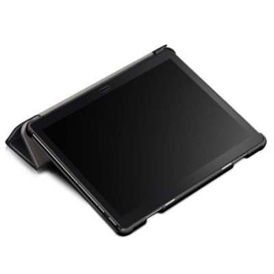 Lenovo Tab P10 (TB-X705F) atverčiamas juodas odinis dėklas (sulankstomas) / Priedai.lt