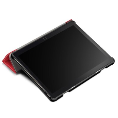 Lenovo Tab P10 (TB-X705F) atverčiamas raudonas odinis dėklas (sulankstomas) / Priedai.lt