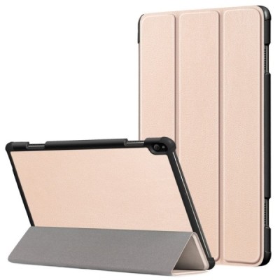 Lenovo Tab P10 (TB-X705F) atverčiamas auksinis odinis dėklas (sulankstomas) / Priedai.lt