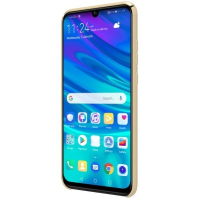 Nillkin Frosted Shield Huawei P smart 2019 (Honor 10 Lite) auksinis plastikinis dėklas / Priedai.lt