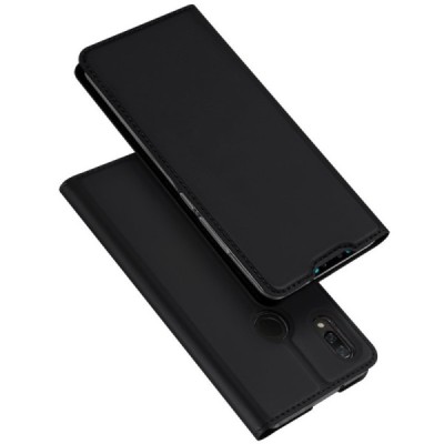 „Dux Ducis“ Skin serijos Huawei P smart 2019 (Honor 10 Lite) juodas odinis atverčiamas dėklas / Priedai.lt