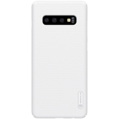 Samsung Galaxy S10+ (G975) Nillkin Frosted Shield baltas plastikinis dėklas / Priedai.lt