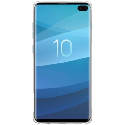 Samsung Galaxy S10+ (G975) Nillkin Nature plonas skaidrus (permatomas) silikoninis TPU bespalvis dėklas / Priedai.lt
