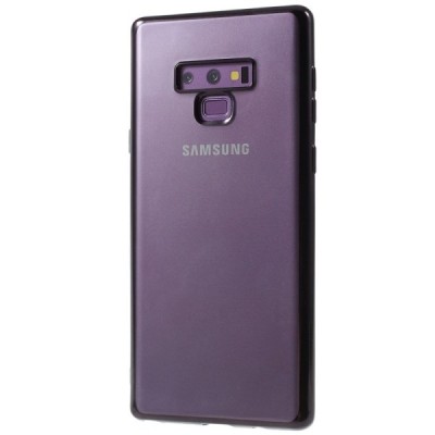 Samsung Galaxy Note 9 (N960F) Silikoninis skaidrus dėklas, juodas / Priedai.lt