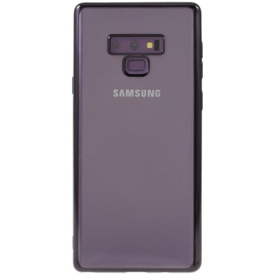 Samsung Galaxy Note 9 (N960F) Silikoninis skaidrus dėklas, juodas / Priedai.lt