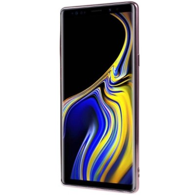 Samsung Galaxy Note 9 (N960F) Silikoninis skaidrus dėklas, rožinis / Priedai.lt