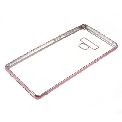 Samsung Galaxy Note 9 (N960F) Silikoninis skaidrus dėklas, rožinis / Priedai.lt