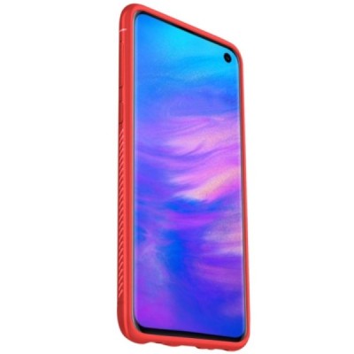 Samsung Galaxy S10e (G970) „Lenuo“ kieto silikono TPU raudonas dėklas - nugarėlė / Priedai.lt